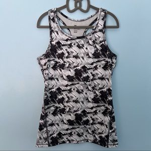 Girls Gray/Black/White All in Motion Racerback Activewear Tank, Size Large 10/12